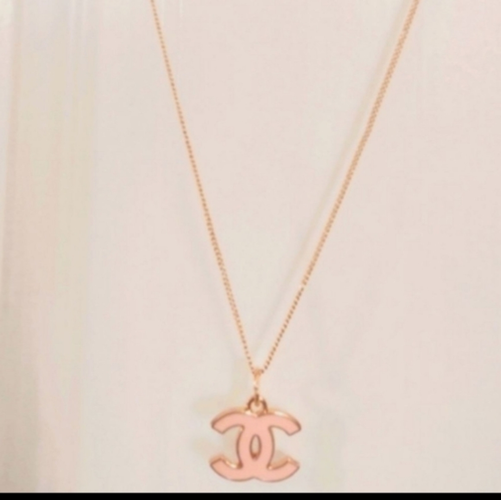 Pink Logo Necklace Brand New